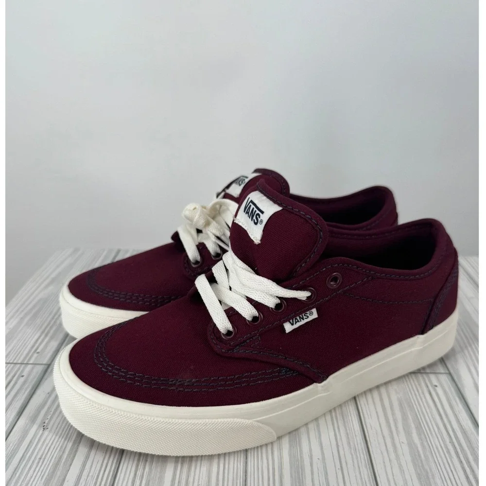 Vans Atwood Outdoor Port Royale Mens Size 8.5 Burgundy Canvas‎ Sneakers